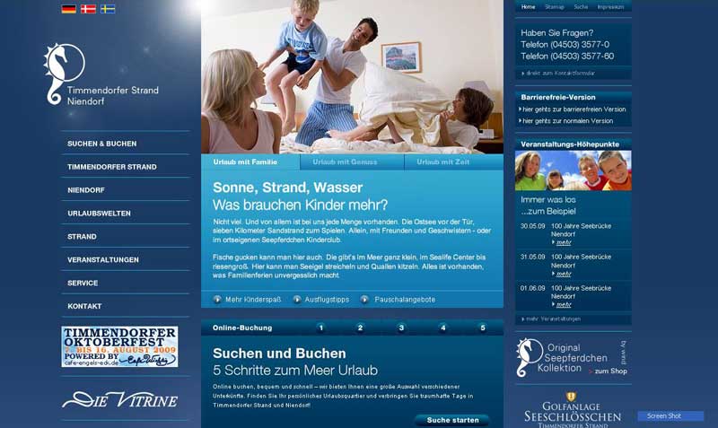 Neue Internetseite (Homepage) für Timmendorfer Strand und Niendorf